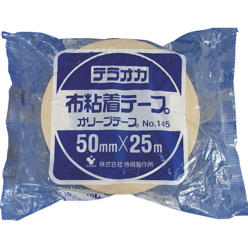 ＴＥＲＡＯＫＡ　カラーオリーブテープ　ＮＯ．１４５　黄　５０ｍｍＸ２５Ｍ＿