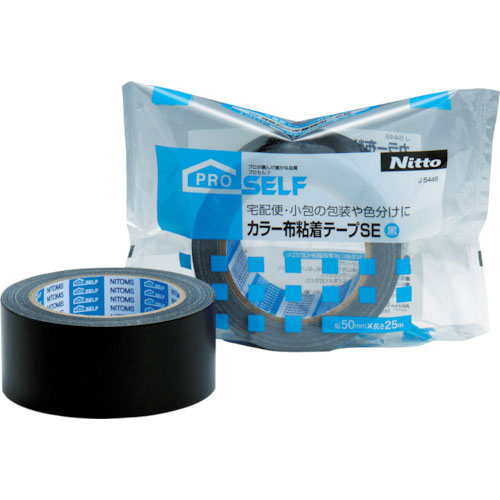 ニトムズ　カラー布粘着テープＳＥ黒＿
