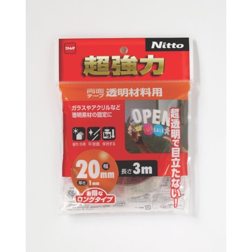 ニトムズ 超強力両面テープ透明材料用20×3_