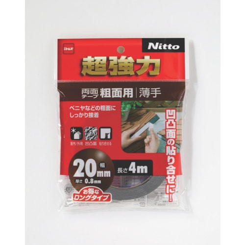 ニトムズ 超強力両面テープ粗面用薄手20×4_