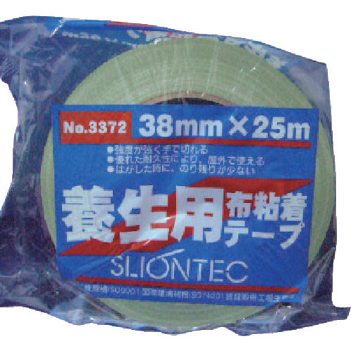 スリオン 養生用布粘着テープ38mm ライトグリーン_