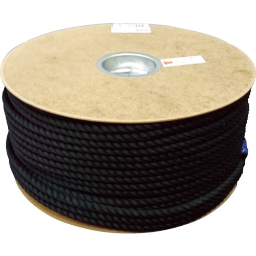 ユタカ　ポリエステルロープ　ドラム巻　９×１５０ｍ　黒＿
