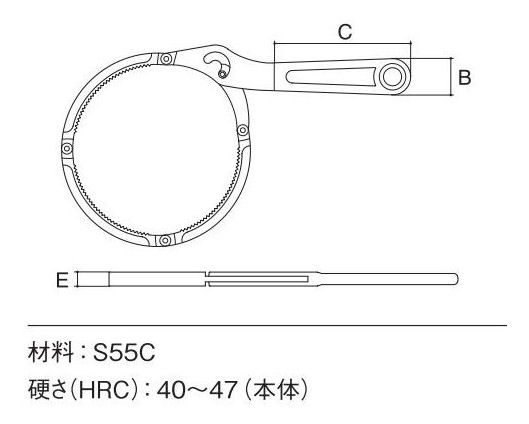 スリーピークス　カートリッジレンチ（１１５～１４０）＿