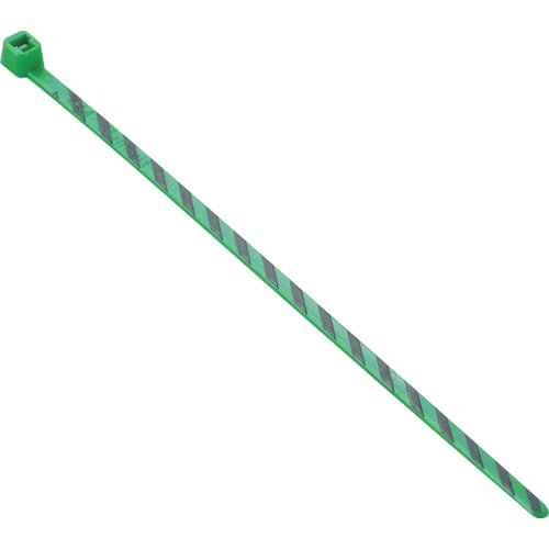 パンドウイット ストライプナイロン結束バンド 緑/黒 (50本入)_