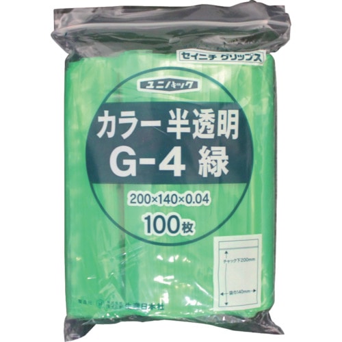 セイニチ　「ユニパック」　Ｇ－４　緑　２００×１４０×０．０４　１００枚入＿