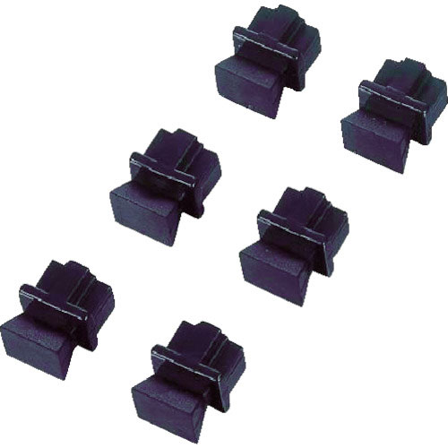 エレコム RJ45コネクタジャックほこりカバー6個(ブラック)_
