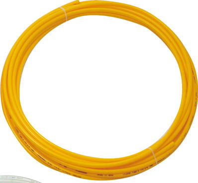 ＴＲＵＳＣＯ　ポリウレタンチューブ　４Ｘ２．５ｍｍ　１０ｍ巻　黄＿