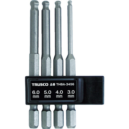 TRUSCO ボールポイント六角ビット4本組セット_