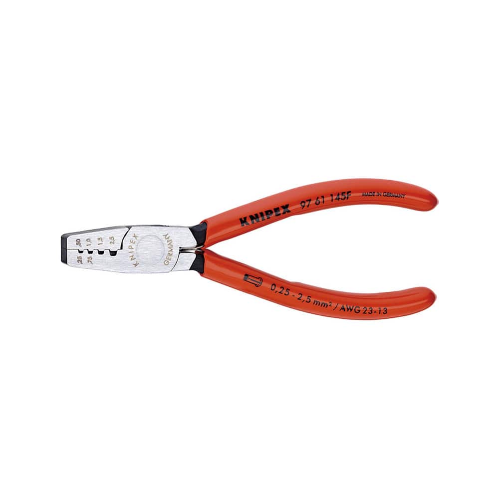 KNIPEX エンドスリーブ用圧着ペンチ 145mm プラスチックハンドル 9761-145F