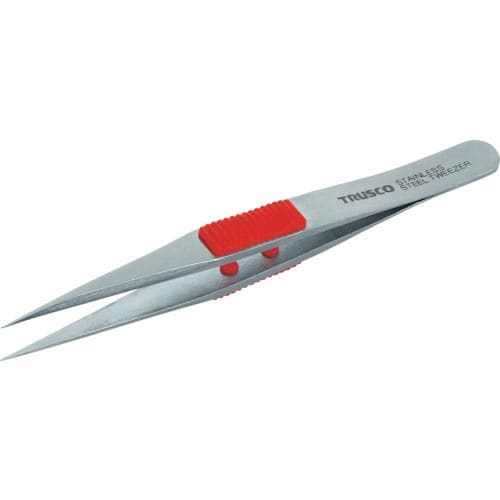 TRUSCO ラバーグリップ付ステンレスピンセット 120mm 強力型_