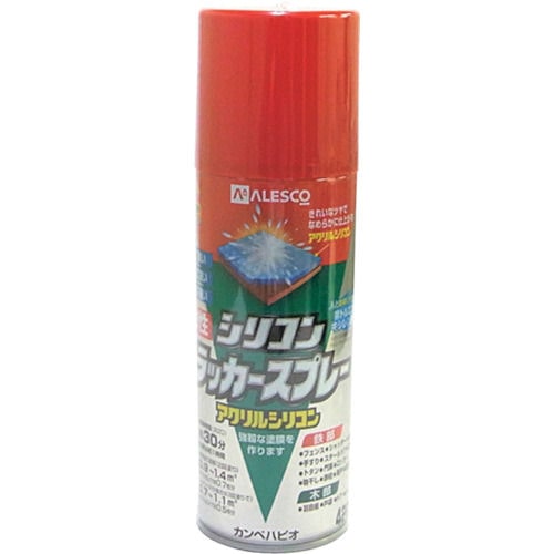 ALESCO シリコンラッカースプレー420mL 赤_