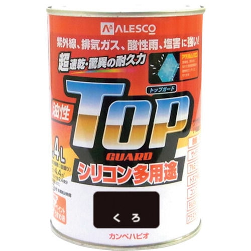 ALESCO カンペ 油性トップガード0.4Lくろ_