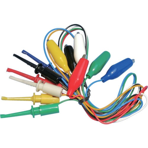テイシン ICテストリード50cmシールドクリップS⇔ICクリップS(6本入)_