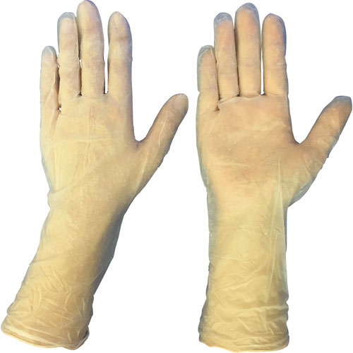 ブラストン　ＰＶＣ手袋ロング　テクスチャータイプＳサイズ　（１００枚入）＿