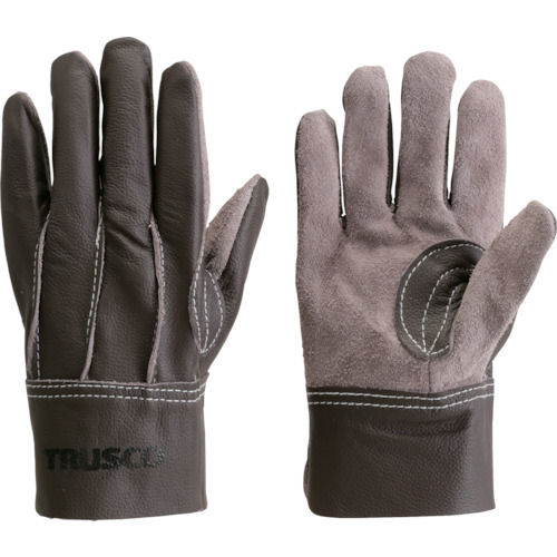 TRUSCO 牛本革製手袋 ブラウン LL_
