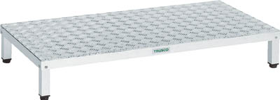 TRUSCO 高床式アルミ製ステップ 1200X600XH190~220_