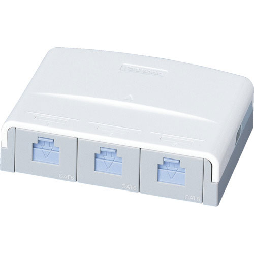 Panasonic ぐっとすシリーズ情報モジュラジャック CAT5E 露出3コ口_