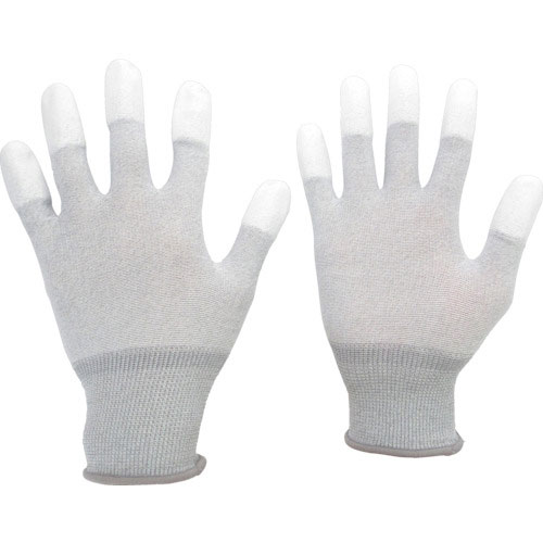ミドリ安全　静電気拡散性手袋（指先コート）Ｌ　１０双入＿