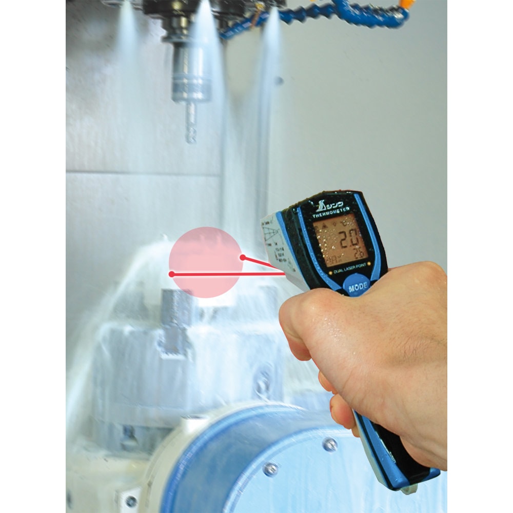 シンワ 放射温度計 Ｅ 防塵防水 デュアルレーザーポイント付 の通販