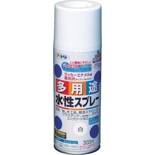 アサヒペン　水性多用途スプレー３００ＭＬ　白＿