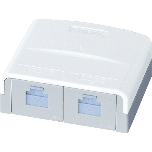 Ｐａｎａｓｏｎｉｃ　ぐっとすシリーズ情報モジュラジャック　ＣＡＴ６　露出２コ口＿