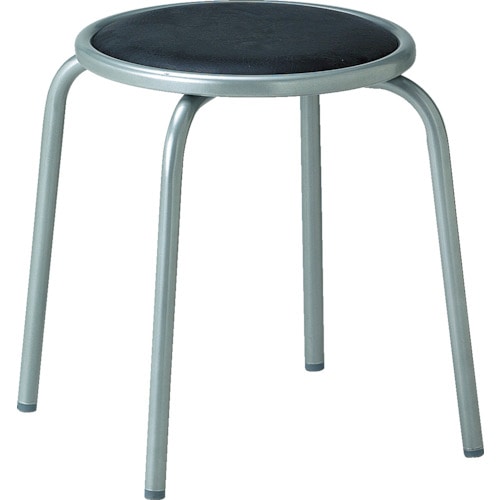 アイコ 丸イス スチールパイプ ビニールレザー ブラック の通販 ホームセンター コメリドットコム