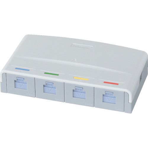 Panasonic ぐっとすシリーズ情報モジュラジャック CAT6 露出4コ口_