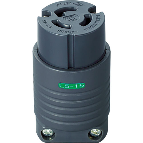 明工　接地２Ｐ１５Ａ引掛コネクターボデー（Ｌ５－１５）１５Ａ．１２５Ｖ（黒）＿