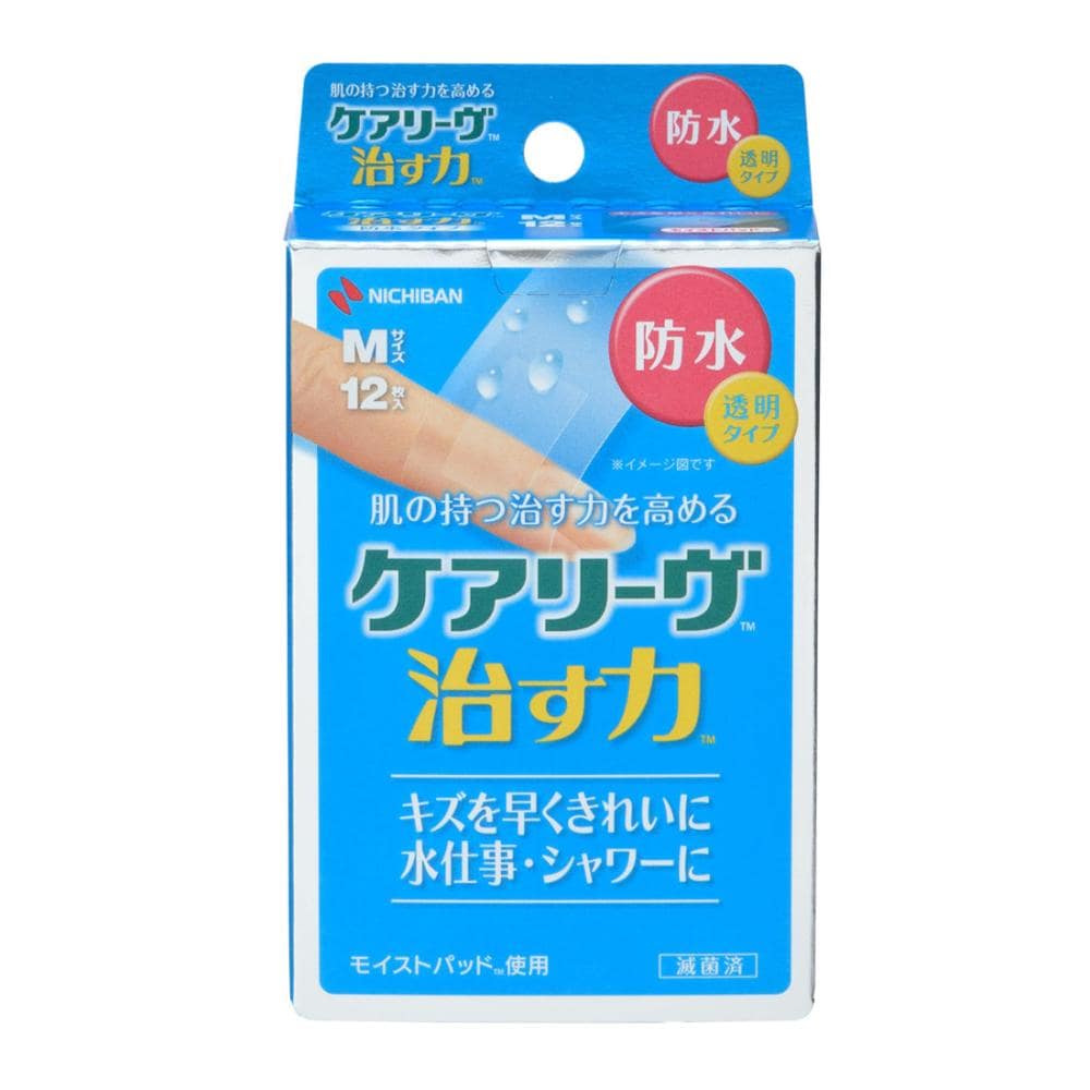 ニチバン　ケアリーヴ治す力防水タイプ　Ｍ　１２枚入り　ＣＮＢ１２Ｍ