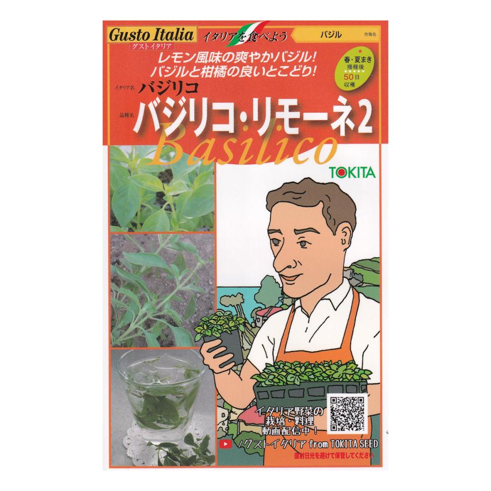 【宅配専用】　葉菜種子　バジリコ・リモーネ