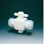 フロンケミカル フッ素樹脂(PTFE)二方バルブ接_