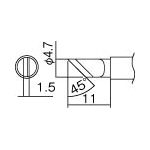 白光 こて先 KR型_