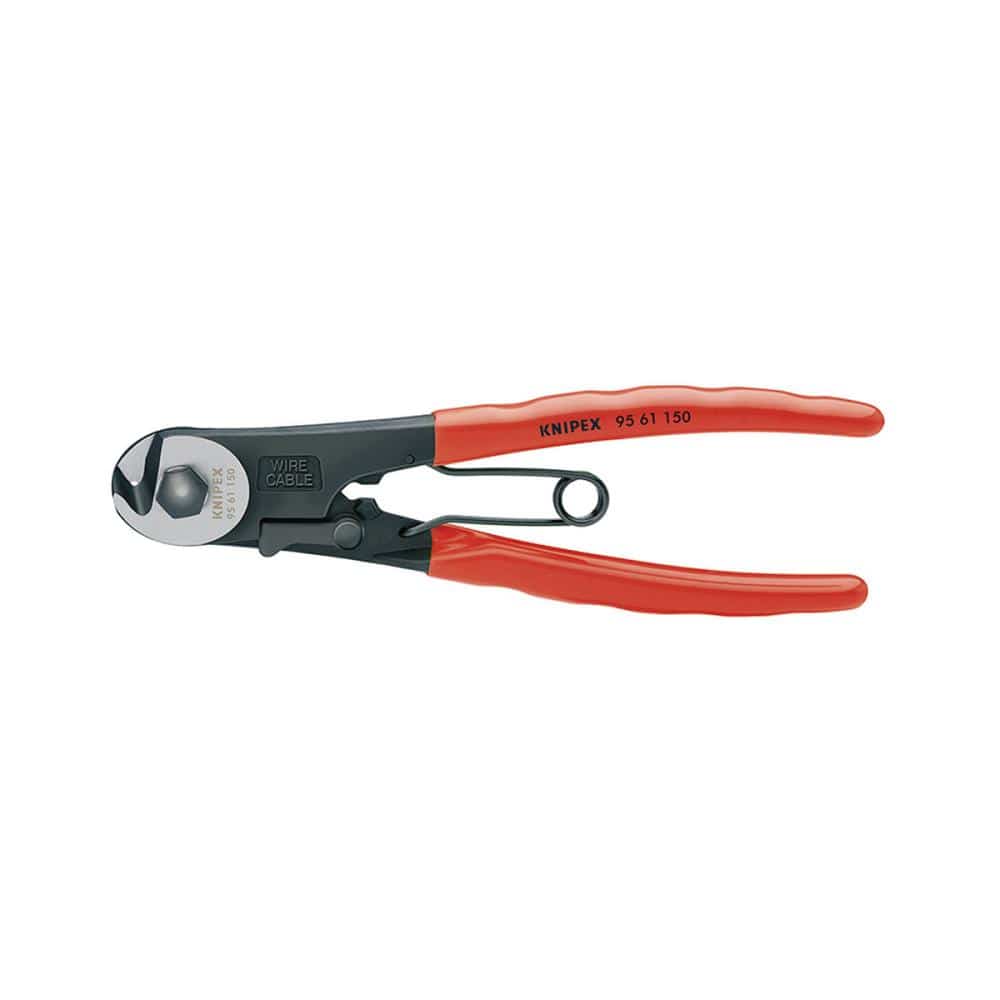 KNIPEX ワイヤーロープカッター 150mm プラスチックコーティングハンドル 9561-150