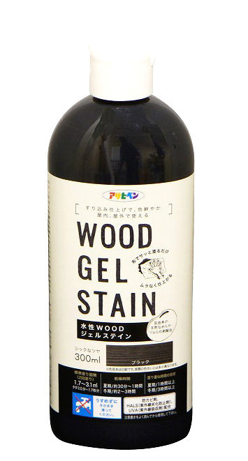 水性ＷＯＯＤジェルステイン　３００ｍＬ　ブラック