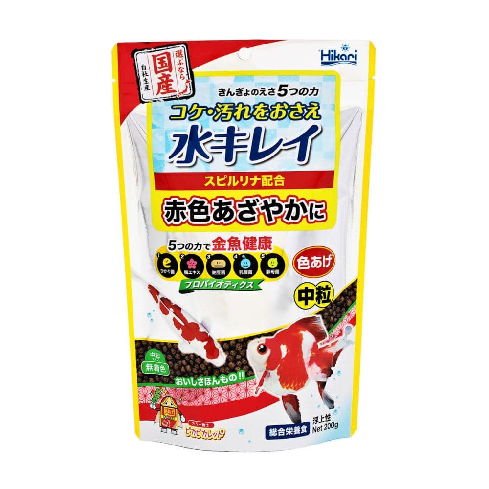 キョーリン　きんぎょのえさ　５つの力　色あげ　中粒　２００ｇ