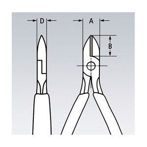 ＫＮＩＰＥＸ　エレクトロニクスニッパー　１２５ｍｍ　コンフォートハンドル　７９４２－１２５Ｚ