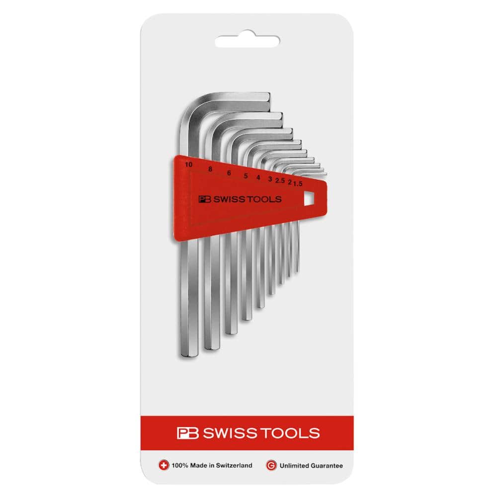 PB SWISS TOOLS ホルダー付六角棒レンチセット210H-10CN