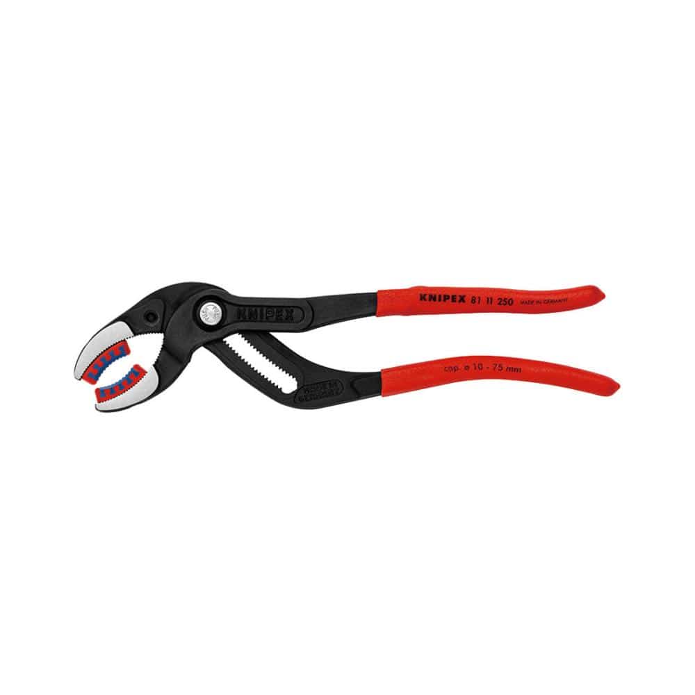 KNIPEX パイププライヤー (直径10-75mm)プラスチックアゴ付 250mm 8111-250