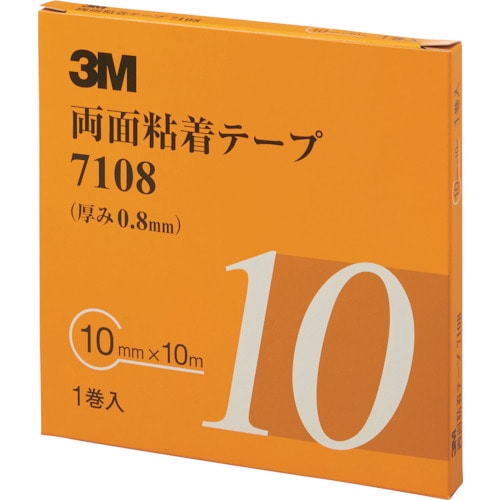 ３Ｍ　両面粘着テープ　７１０８　１０ｍｍＸ１０ｍ　厚さ０．８ｍｍ　灰色　１巻入り＿