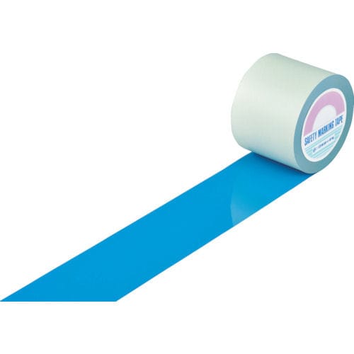 緑十字　ガードテープ（ラインテープ）　青　１００ｍｍ幅×１００ｍ　屋内用＿