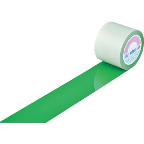 緑十字　ガードテープ（ラインテープ）　緑　１００ｍｍ幅×２０ｍ　屋内用＿