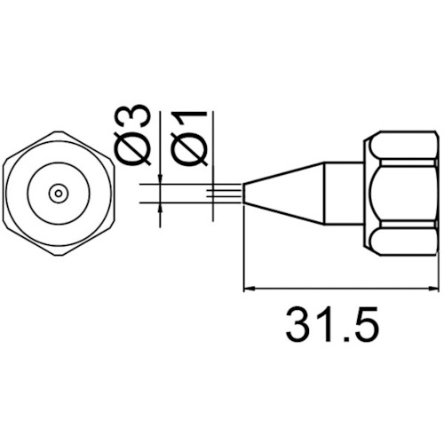 白光　ノズル　Ｎ－１　袋ナット付＿