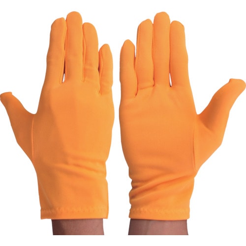 ウインセス　カラーナイロン手袋　オレンジ　Ｍ　（１０双入）＿
