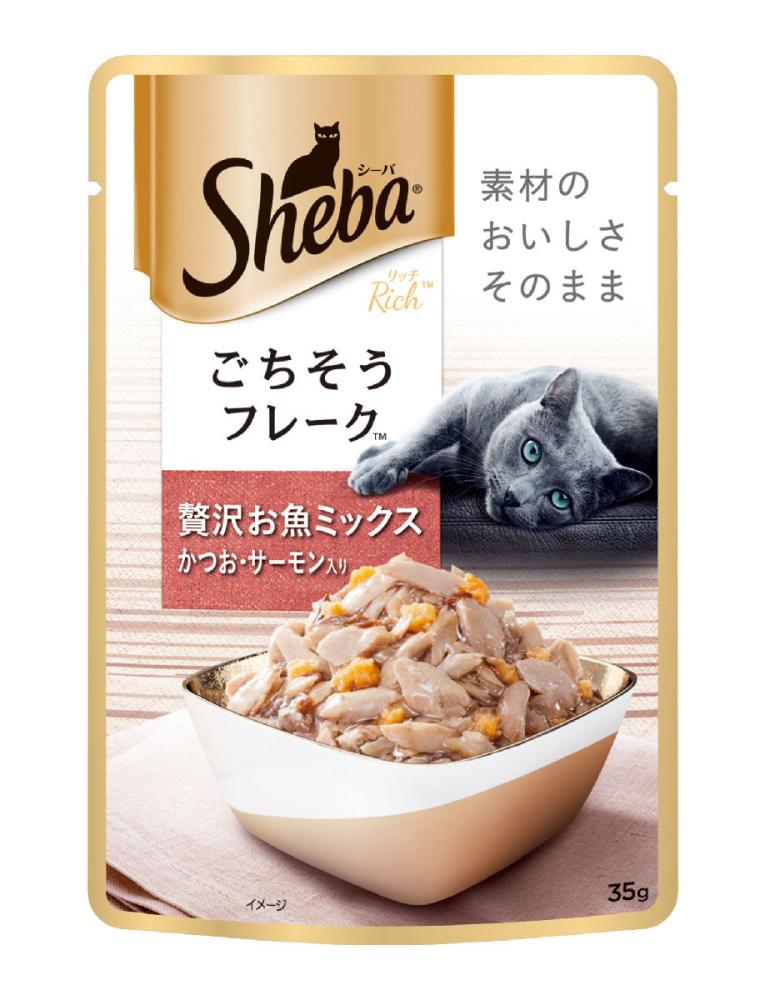 シーバ　リッチ　ごちそうフレーク　贅沢お魚ミックス　かつお・サーモン入り　３５ｇ