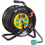 日動 電工ドラム マジックリール 100V アース漏電しゃ断器付 30m_