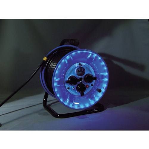 日動 防雨型電工ドラム LEDラインドラム 緑_