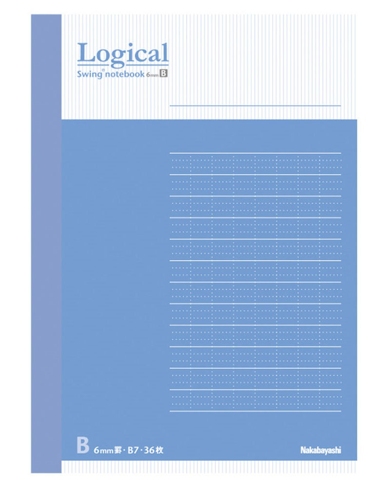 ロジカルノート　Ａ６　Ｂ罫　４８枚　ブルー