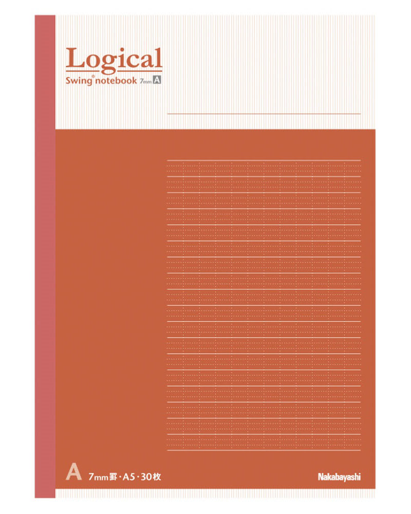 ロジカルノート　Ａ５　Ａ罫　３０枚　ピンク