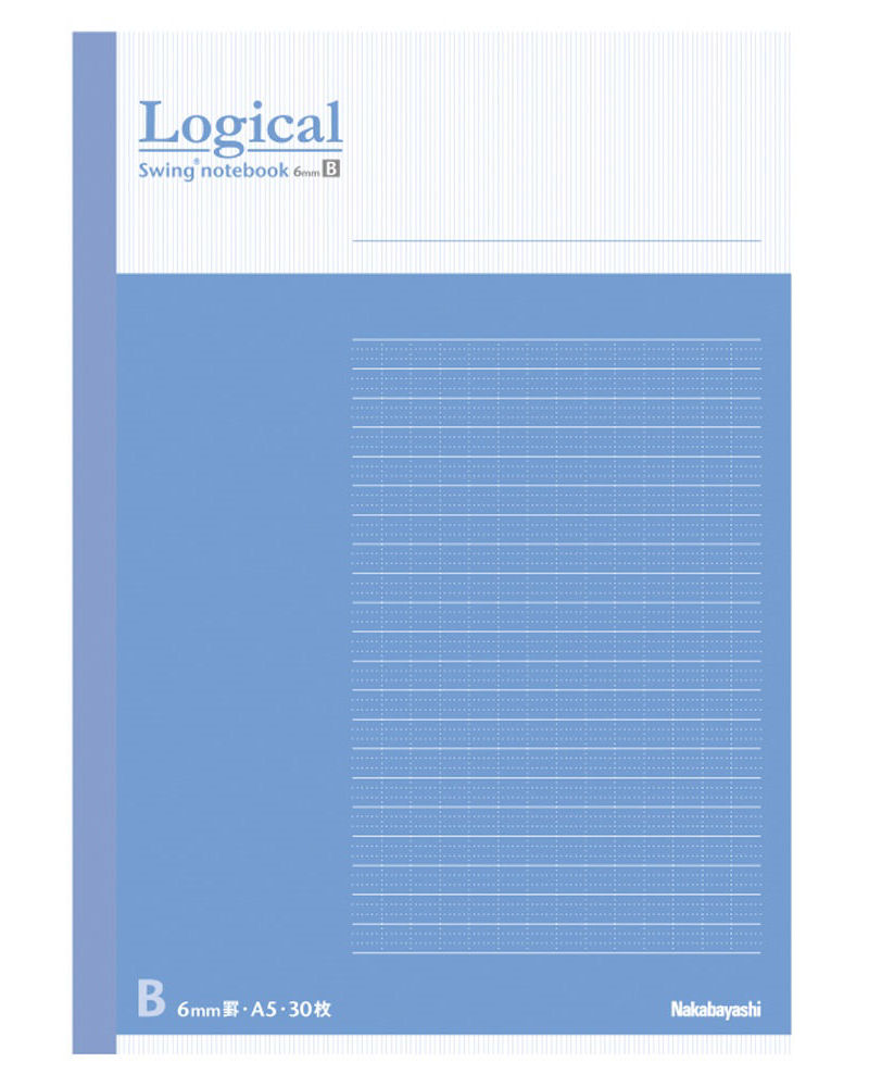 ロジカルノート　Ａ５　Ｂ罫　３０枚　ブルー