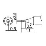 白光　こて先　０．８ＷＤ型＿